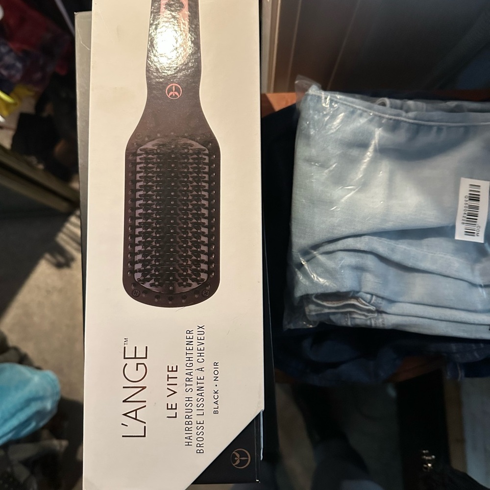 L'ANGE Le Vite Hair Brush Straightener - Black
